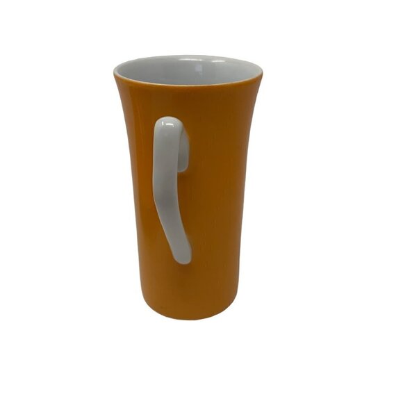 Harmony House Japan Fine China Espresso Cup Saucer Demi Orange Retro Japan - Picture 10 of 10